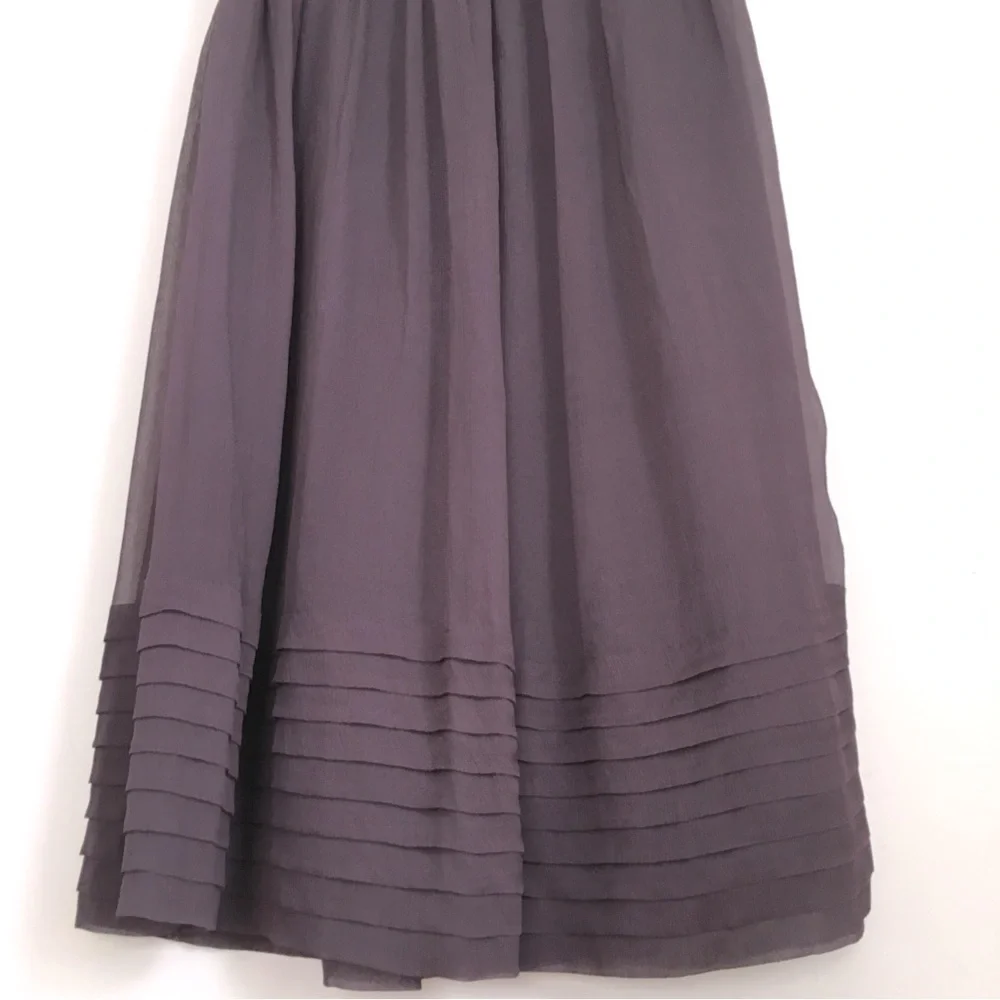 J. Crew juliet strapless chiffon 100% silk bridal prom mini dress